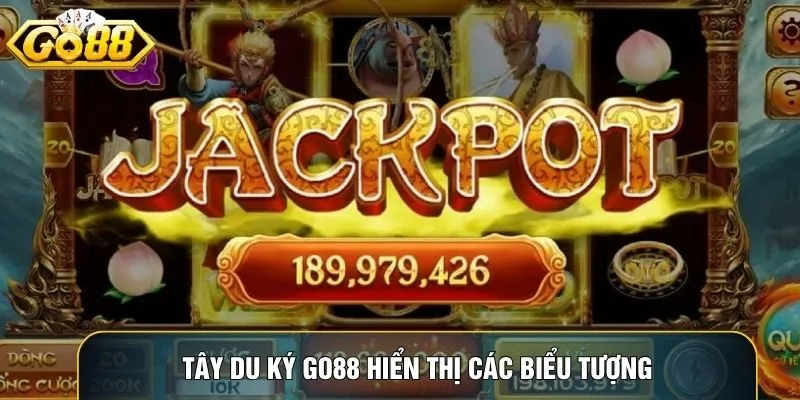 Tây Du Ký Go88 hiển thị các biểu tượng Tôn Ngộ Không, Trư Bát Giới, Sa Tăng, Đường Tăng Tây Du Ký Go88 hiển thị các biểu tượng Tôn Ngộ Không, Trư Bát Giới, Sa Tăng, Đường Tăng